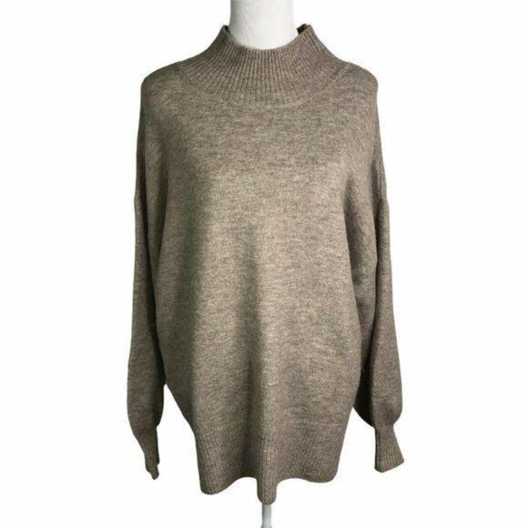 Vince Camuto Cabin Long Mutton Sleeve Mock Sweater - Picture 2 of 12